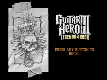 Guitar Hero III - Legends of Rock screen shot title